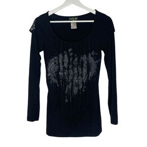 Baby Phat Bling Long Sleeve Top Women’s Small Kimora Lee Simmons Vintage Y2K